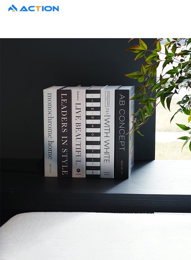 ACTION 3-Pack Decorative Hardcover Fake Books for Home Decor – Stylish Modern Stacked Books for Coffee Table, Living Room & Shelf Display - Image 2